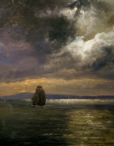 Widok Christianiafiorden, Johan Christian Clausen Dahl (1788-1857), detal, Norwegia autorstwa Johan Christian Dahl