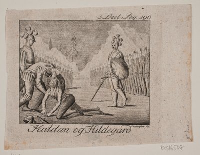 Winieta. Haldane i Hildegard autorstwa Johan Christoph Seehusen