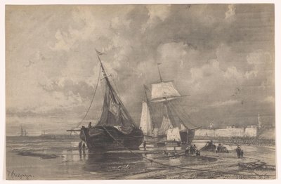 Vlissingen (oryginalny tytuł na obiekcie) autorstwa Johan Conrad Greive (signed by artist)