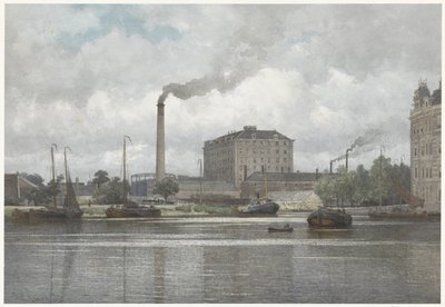 Cukrownia firmy vom Rath na Buitensingel, Nassaukade w Amsterdamie autorstwa Johan Conrad Greive