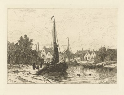 Widok na port Spakenburg autorstwa Johan Conrad Greive