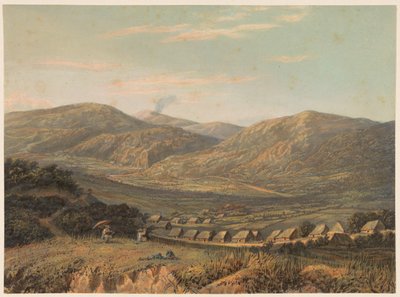 Widok na góry Tengger W górach Tenger. (wschodni róg Javy.) (tytuł na obiekcie) autorstwa Johan Conrad Greive