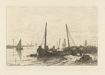 Widok na Zuiderzee w pobliżu Spakenburg autorstwa Johan Conrad Greive