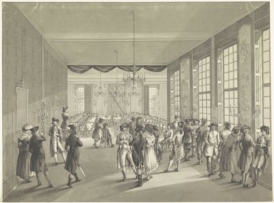 Zgromadzenie Ogólne Centralne w Hadze, 1795 Zgromadzenie Centralne w St. Joris Doelen w Hadze w roku 1796 (tytuł na obiekcie) autorstwa Johan Daniël de Gijselaar