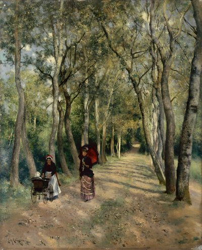 Promenada (olej na panelu) autorstwa Johan Ericson