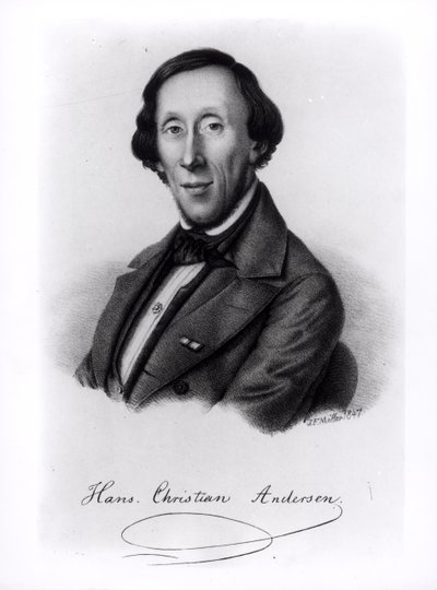 Portret Hansa Christiana Andersena (1805-1875) autorstwa Johan Frederick Moller