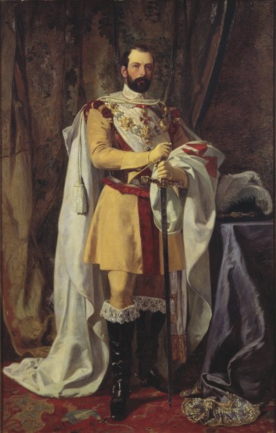 Charles XV roi de Suede - Portret króla Szwecji Karola XV (1826-1872), autorstwa Hockerta, Johana Fredrika (1826-1866). olej na płótnie autorstwa Johan Fredrik Hockert