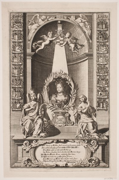 Kirsten Bille, poślubiona Otto Skeel autorstwa Johan Friedlein