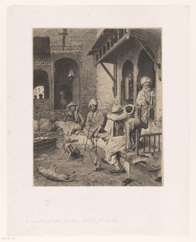 Palenie tureckich mężczyzn autorstwa Johan Georg Otto graf von Rosen