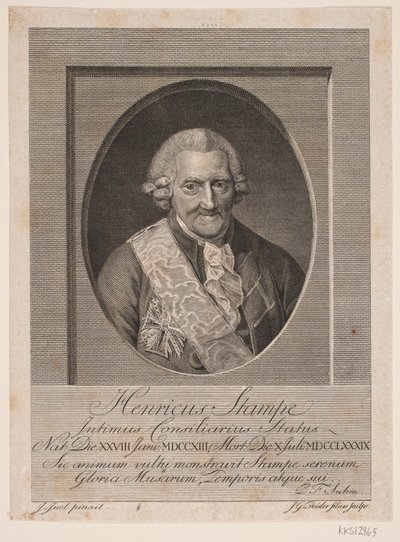 Henrik Stampe autorstwa Johan Georg Preisler