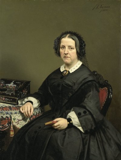 Wilhelmina Margaretha van den Bosch (1807-74). Żona Gerarda Johana Lost van Themaat autorstwa Johan Heinrich Neuman