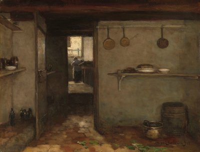 Piwnica Domu Artysty w Hadze Widok na piwnicę domu Weissenbrucha w Hadze autorstwa Johan Hendrik Weissenbruch