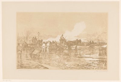 Widok na port w Rotterdamie autorstwa Johan Hendrik van Mastenbroek (signed by artist)