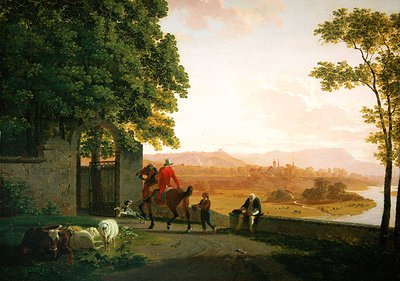Krajobraz okolic Berna autorstwa Johan Jakob Biedermann