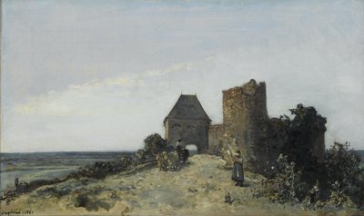 Ruiny zamku Rosemont autorstwa Johan Jongkind