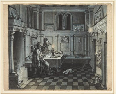 Chrystus i Nikodem autorstwa Johan Keyll