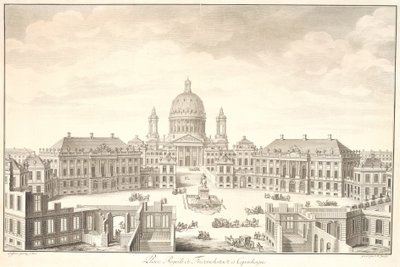 Place Royale z Friedrichstadt do Kopenhagi autorstwa Johan Martin Preisler