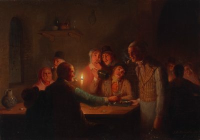 Holenderska scena tawerny, 1846. autorstwa Johan Mengels Culverhouse