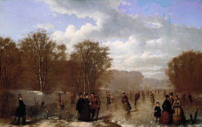 Łyżwiarstwo na Wissahickon, 1875. autorstwa Johan Mengels Culverhouse