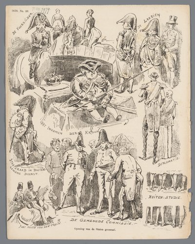 Karykatura o otwarciu Stanów Generalnych, 1870 Otwarcie Stanów Generalnych (tytuł na obiekcie) autorstwa Johan Michaël Schmidt Crans