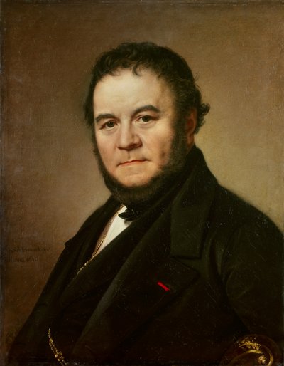 Portret Henri Beyle dit Stendhal (1783 - 1842), francuskiego pisarza. Obraz Johana Olafa Sodermarka (1790 - 1848), szkoła szwedzka autorstwa Johan Olaf Sodermark