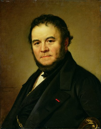 Portret Marie Henri Beyle, znanej jako Stendhal (1783-1842) 1840 autorstwa Johan Olaf Sodermark