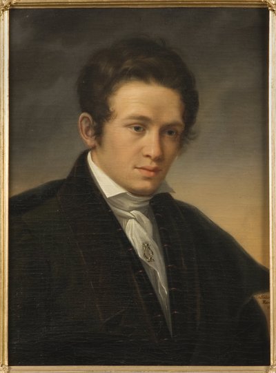 Portret poety Karla Augusta Nicandera (1799-1839), autorstwa Sodermarka, Olofa Johana (1790-1848). olej na płótnie autorstwa Johan Olaf Sodermark