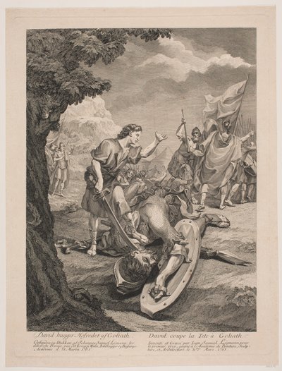 Dawid i Goliat autorstwa Johan Samuel Lymann