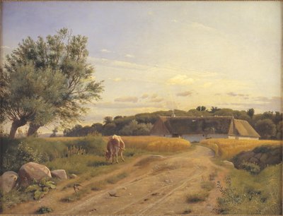 Croft w Lodskov w pobliżu dworu Vognserup, Zelandia autorstwa Johan Thomas Lundbye
