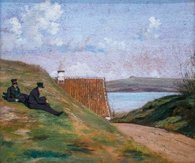 "Zatopiona droga w pobliżu Frederiksværk autorstwa Johan Thomas Lundbye