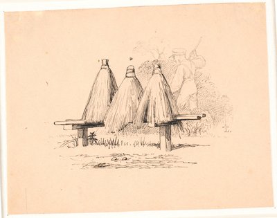 Pszczoła. Ilustracja do "Bajek dla dzieci" Kaalunda. Zobacz komentarz z katalogu arkuszy. autorstwa Johan Thomas Lundbye