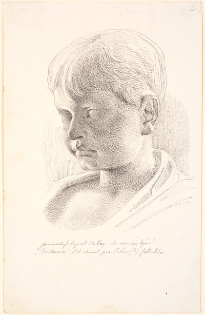 Szef Britannicus. Profil 3/4 w lewo autorstwa Johan Thomas Lundbye