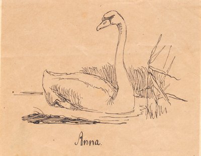 Łabędź autorstwa Johan Thomas Lundbye