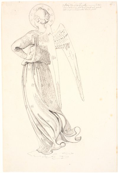 Anioł widziany z tyłu - według Fra Angelico autorstwa Johan Thomas Lundbye