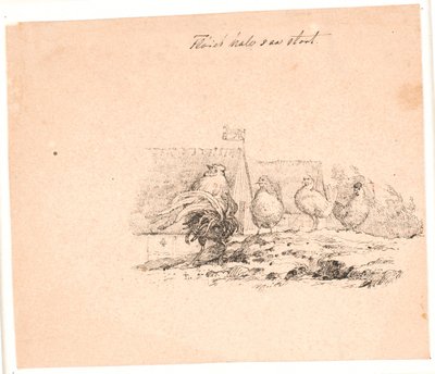 Kogut. Ilustracja do "Bajek dla dzieci" Kaalunda. Zobacz komentarz z katalogu arkuszy. autorstwa Johan Thomas Lundbye