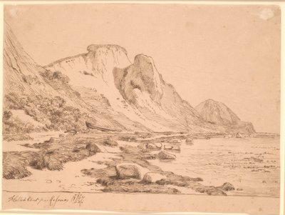 Wylany klif autorstwa Johan Thomas Lundbye