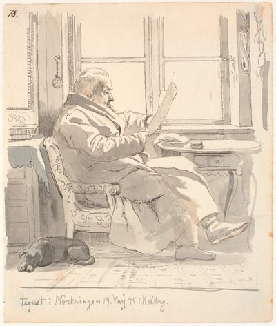Portret J. Th. Dziadek Lundbye, radca wymiaru sprawiedliwości i administrator celny E. Bonnevie autorstwa Johan Thomas Lundbye