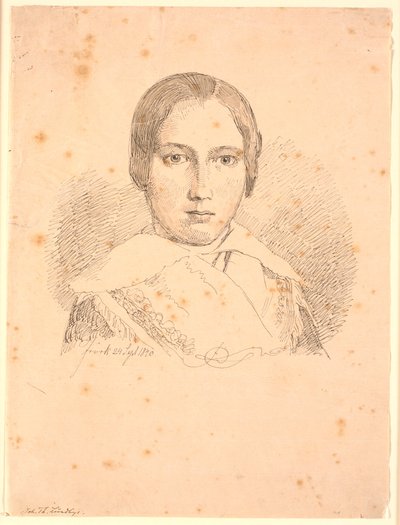 Portret młodej dziewczyny autorstwa Johan Thomas Lundbye