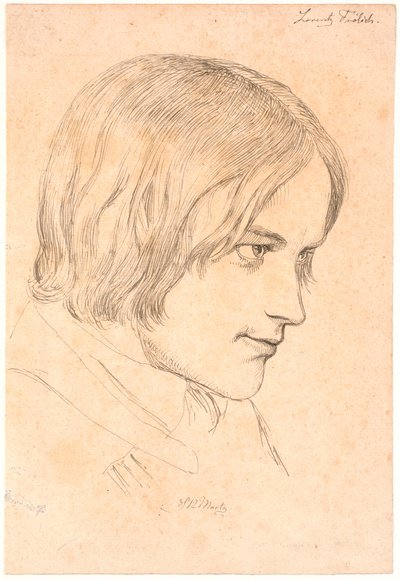 Portret malarza Lorenza Frølicha (1820-1908) autorstwa Johan Thomas Lundbye