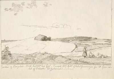 Krajobraz Zelandii. W tle Vejrhøj, wklejony f.n. strona 6 autorstwa Johan Thomas Lundbye