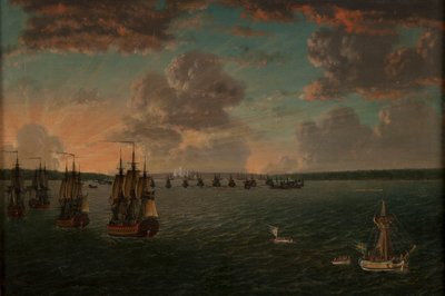 Bitwa pod Zatoką Wyborską 3 lipca 1790 r. 1791. autorstwa Johan Tietrich Schoultz