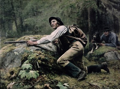Polowanie na łosie, 1889 autorstwa Johan Tiren