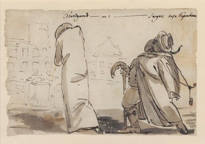 „Abildgaard i Sergell odwiedzają Kopenhagę” autorstwa Johan Tobias Sergel