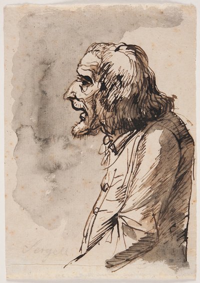 Portret starszego mężczyzny autorstwa Johan Tobias Sergel