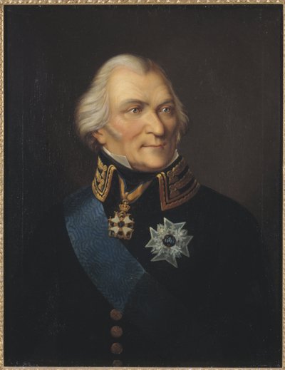 Portret hrabiego Johana Christophera (Kristoffera) von Toll (1743-1817), nawiasem mówiąc, Johann Wilhelm Carl (1792-1873). Olej na płótnie. Wymiar : 75x62 cm. Muzeum Narodowe w Sztokholmie autorstwa Johan Way