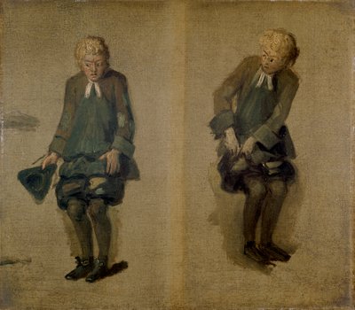 Dwa szkice Davida Garricka jako Abla Druggera w „Alchymie”, XVIII wiek autorstwa Johan Zoffany