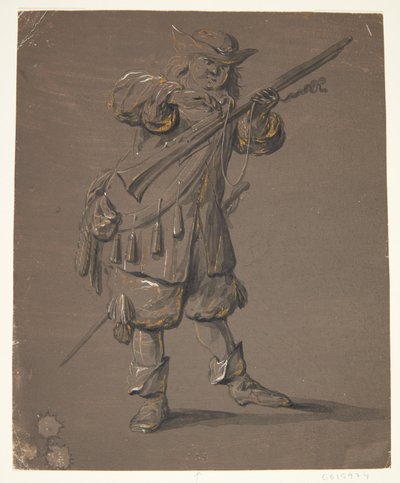 Żołnierz z karabinem autorstwa Johan le Ducq