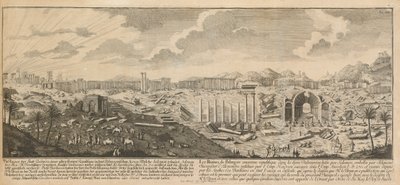 Ruiny Palmyry, starożytnego miasta Syrii autorstwa Johann Adam Delsenbach