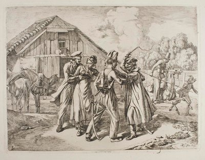 Kozacy wdzierają się do gospodarstwa autorstwa Johann Adam Klein
