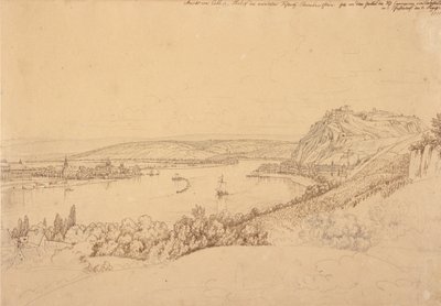 Twierdza Ehrenbreitstein autorstwa Johann Adam Klein